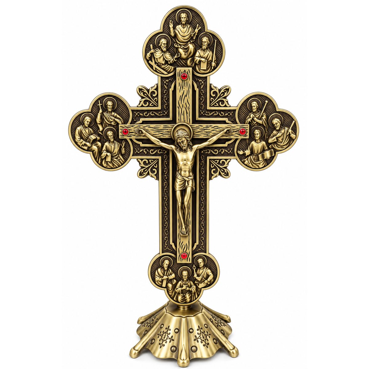 Ancient Bronze Crucifix – 12 × 30 cm, 200g, with Gift Box